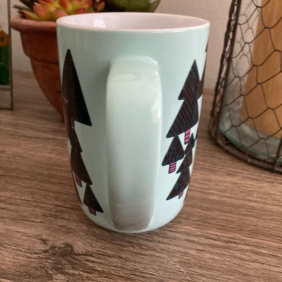 David's Tea Nordic  Coffee Tea Mug  Pine Trees Owls  16 oz. - Picture 5 of 7